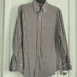 Checkered men's button up shirt